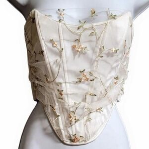 Over Bust Fairy Fairycore Embroidered Floral Fantasy Formal Corset Style Belt S